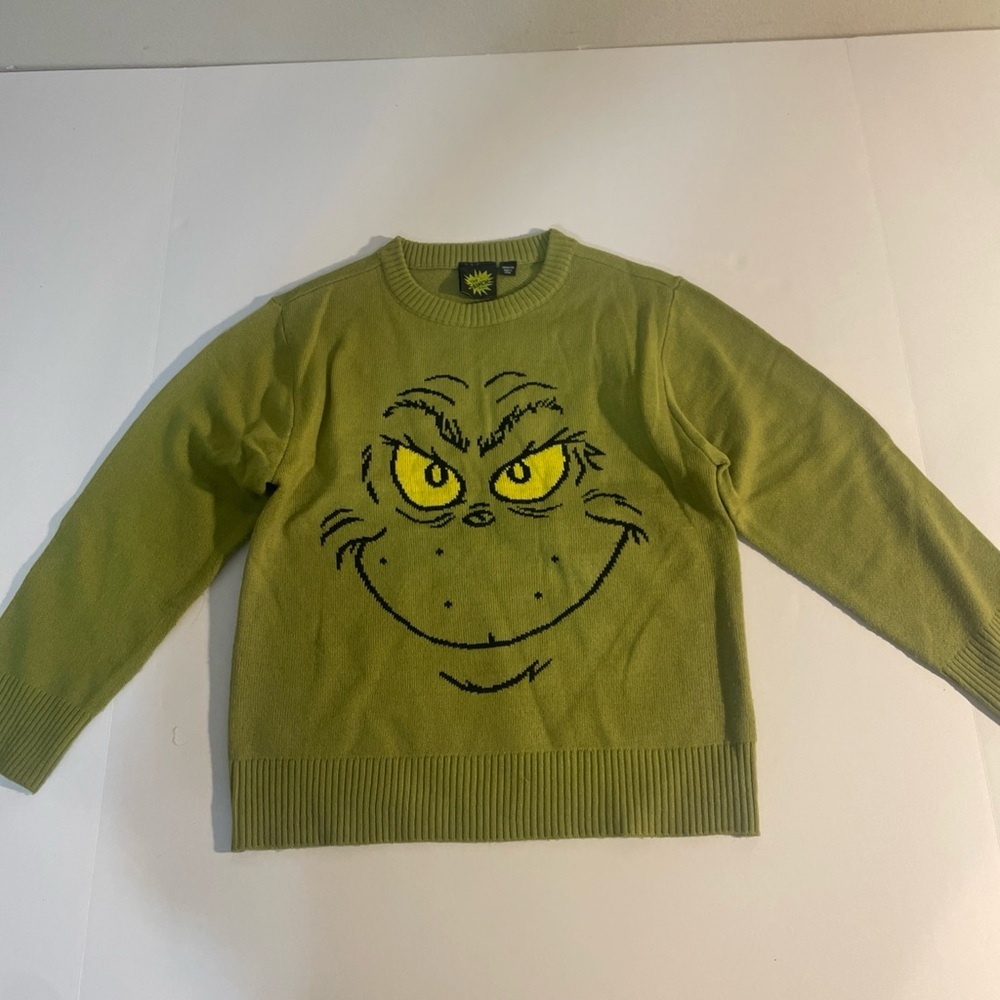 Dr Seuss Grinch Sweater Kids Holiday Green Sweater Size X Small XS 4 5